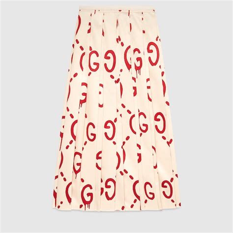 green gucci skirt print|Gucci swan skirt.